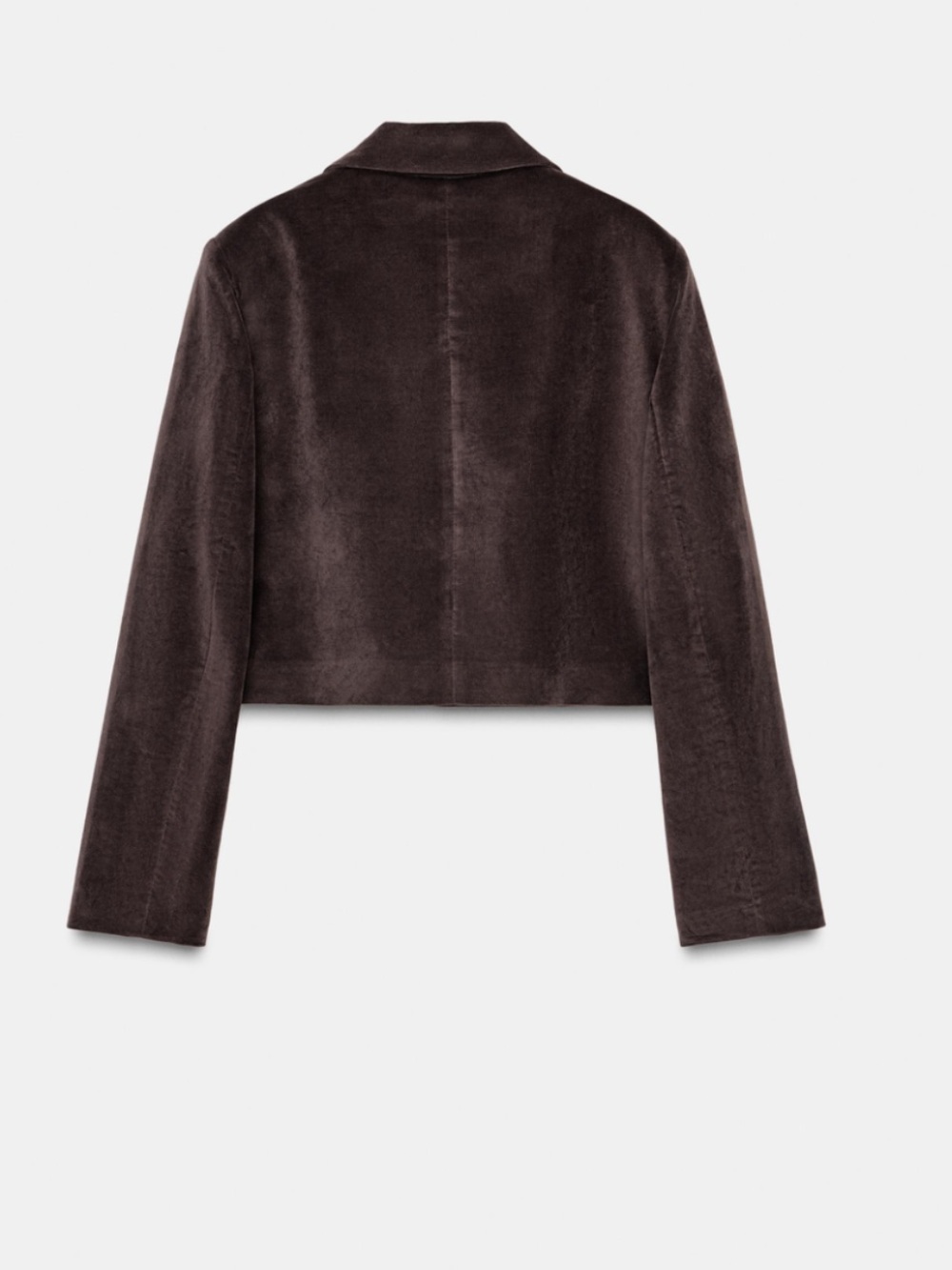 ZARA VELVET CROP BLAZER - Picture 6 of 8